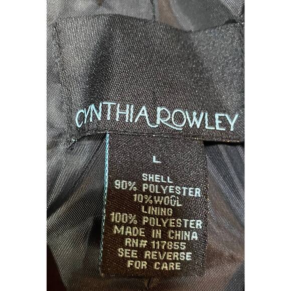 Cynthia Rowley Sweater Coat Tweed Wool Collarless Sequined Piping Grey Womens L - Picture 9 of 10